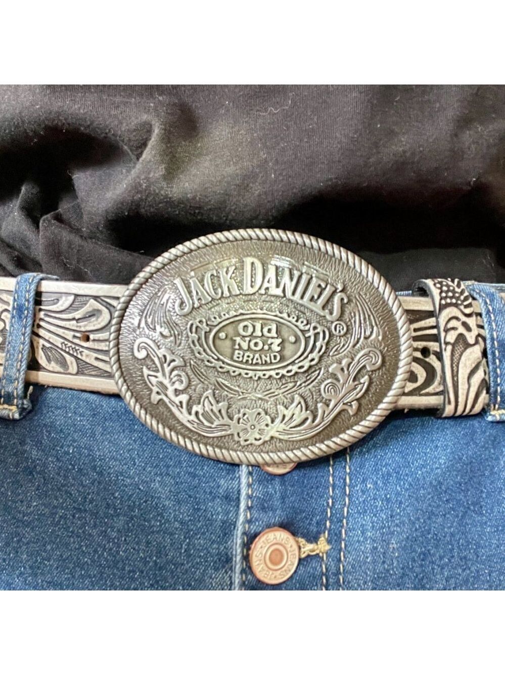 Whiskey Jack Daniel's Rocker Belt Buckle - Picture 3 of 7